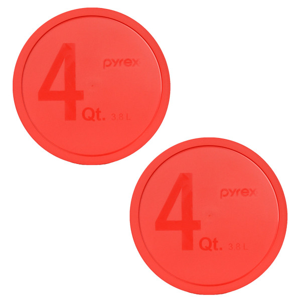 Pyrex 326-PC Red Plastic Food Storage Replacement Lid Cover (2-Pack)