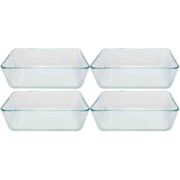 Pyrex Simply Store 7211 6-Cup Rectangle Glass Storage Container (4-Pack)