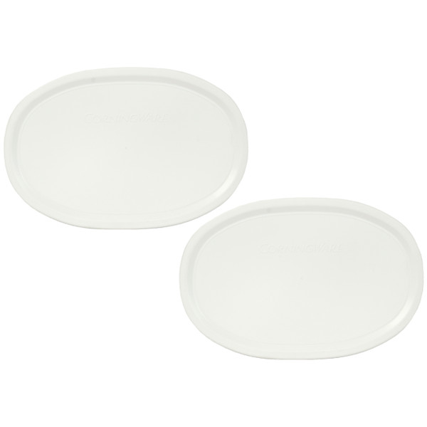 Corningware F-23-PC French White Oval Casserole Dish Replacement Plastic Lid (2-Pack)