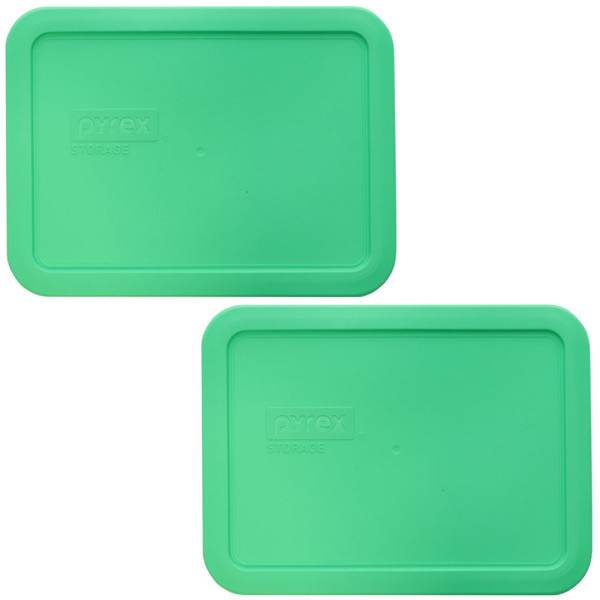 Pyrex 7210-PC 3-Cup Bright Green Food Storage Lid Covers (2-Pack)