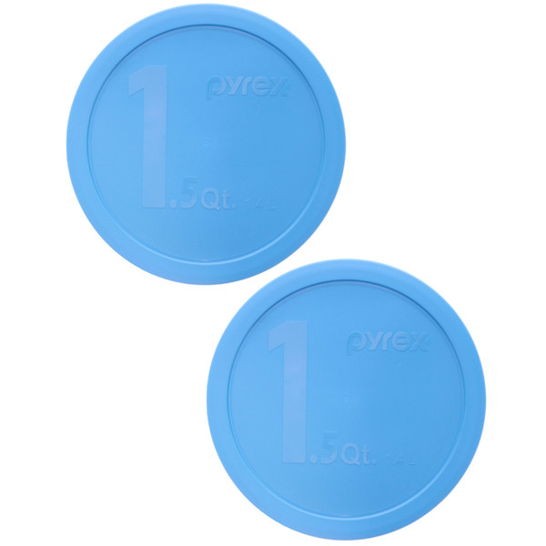 Pyrex 323-PC 1.5qt Marine Blue MIXING BOWL Lids (2-Pack) Made in the USA