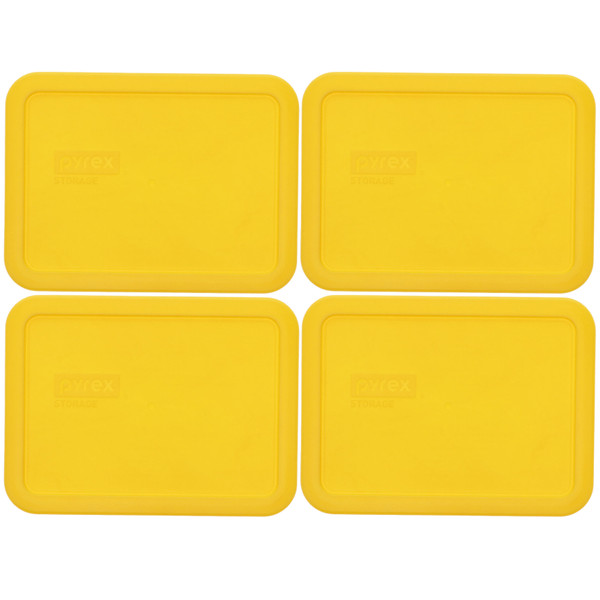 Pyrex 7210-PC 3-cup Meyer Lemon Yellow Lid Covers (4-Pack)