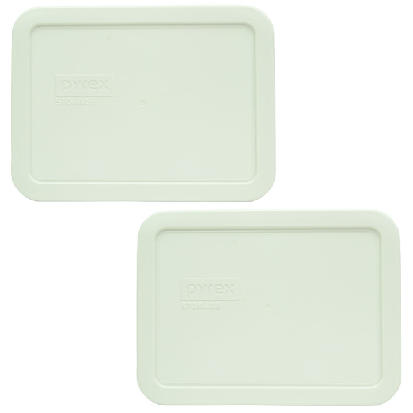 Pyrex 7210-PC White Food Storage Replacement Plastic Lid, Made in the USA (2-Pack)