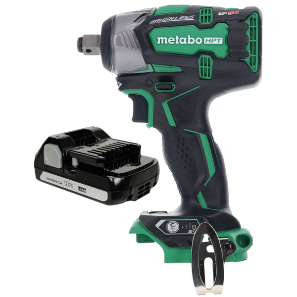 Metabo HPT WR18DBDL2 18V Brushless 1/2 in Impact Wrench & Metabo HPT BSL1815 18V 1.5Ah Battery