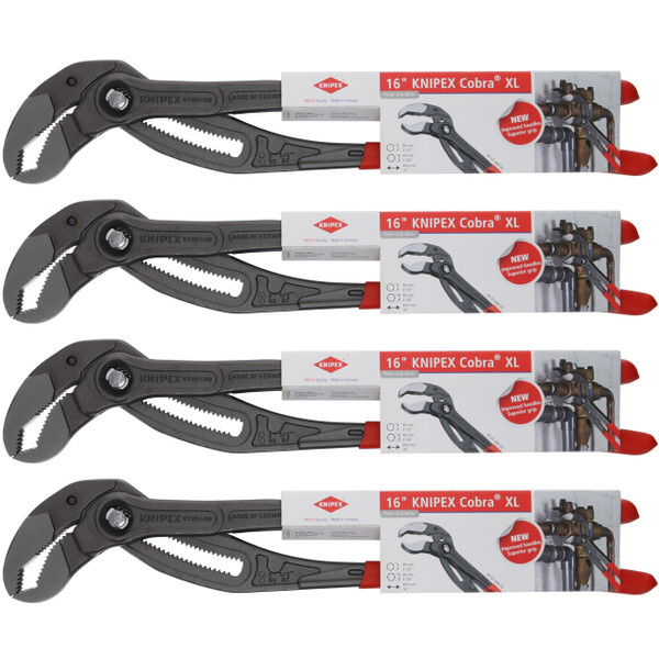 Knipex 87 01 400 US 16" Cobra XL Water Pump Pliers (4-Pack)