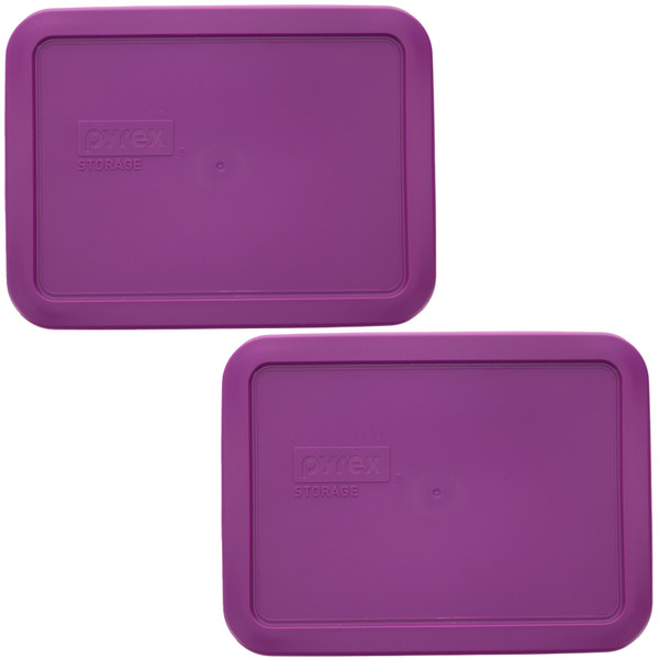 Pyrex 7210-PC 3-cup Thistle Purple Food Storage Replacement Lids (2-Pack)