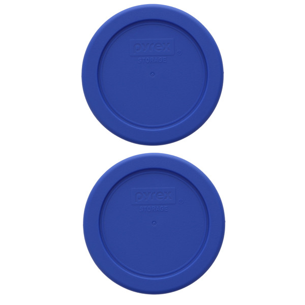 Pyrex 7202-PC 1-Cup Amparo Blue Replacement Food Storage Cover Lid - 2 Pack