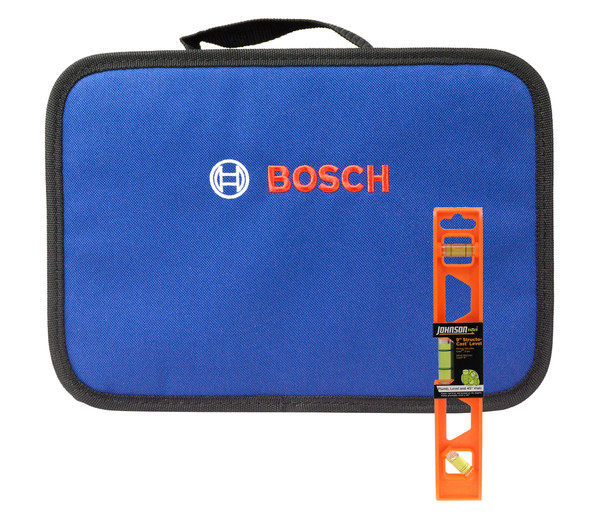 Bosch 12X9X3 Tool Bag with Johnson Level 1402-0900 9" Torpedo Level