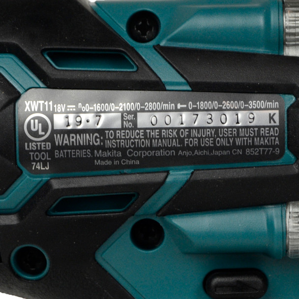 Makita XWT11 18V LXT Brushless 3-Speed 