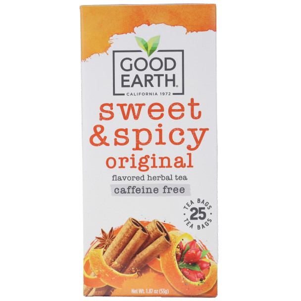 Good Earth Sweet & Spicy Single Box - 25 Tea Bags (Slightly Damaged Box)