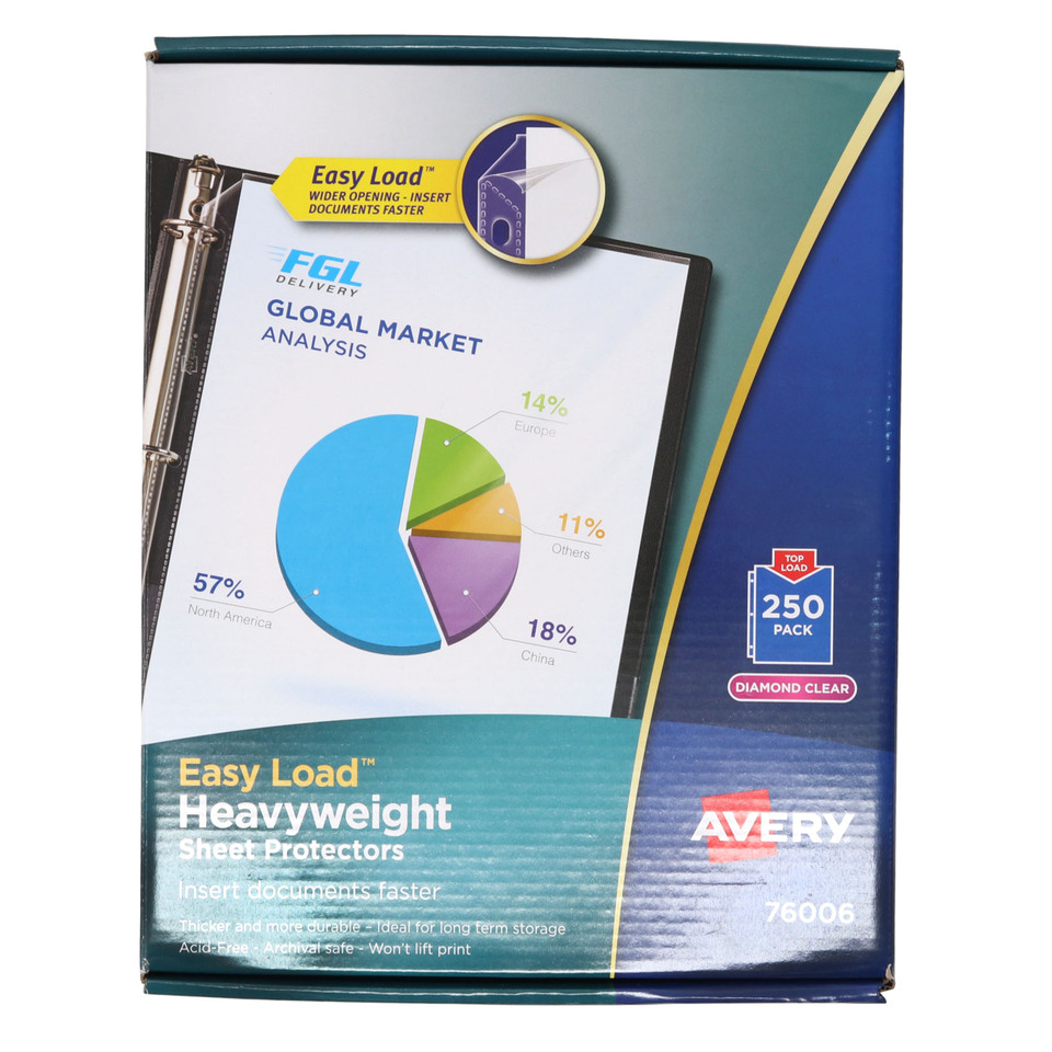 Avery 76006 Sheet Protector 250 Pack Helton Tool & Home