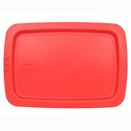 Pyrex (1) 232 2-Quart Rectangle Glass Baking Dish & (1) 232-PC Red Plastic  Lid