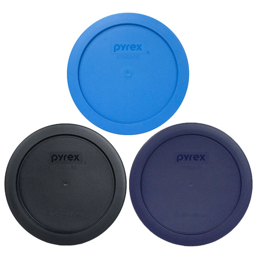 Pyrex (1) 7201 4-Cup Glass Bowl & (1) 7201-PC Sapphire Blue Lid