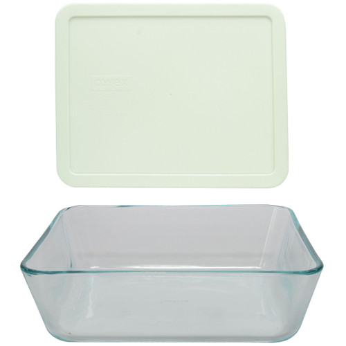 Pyrex 7212 11-Cup Rectangle Glass Food Storage Dish w/ 7212-PC White Lid  Cover (4-Pack)
