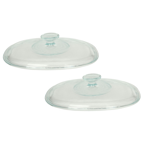 Corningware F 12c Oval Glass Food Storage Replacement Lid 2 Pack