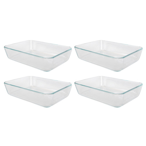 Pyrex 7210 3-Cup Rectangle Glass Food Storage Dish and 7210-PC Sun Bleached Turquoise Plastic Lid