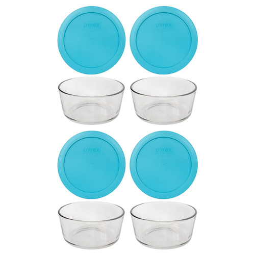 ❤️ NEW 6-pc Pyrex Simply Store GLASS STORAGE BOWLS 7, 4, 2 Cup BLUE Pl –  Tarlton Place