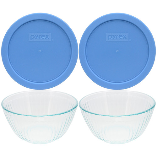 Pyrex 7401 3-Cup Sculpted Glass Mixing Bowls (2-Pack)