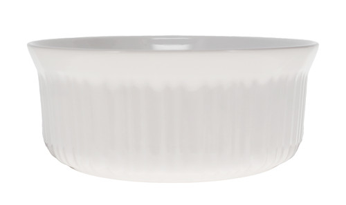 French White 1.5-quart Round Casserole Dish