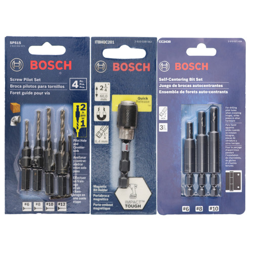 Bosch 9 Piece Drill Bit Bundle with ITBHQC201 SP515 and CC2430