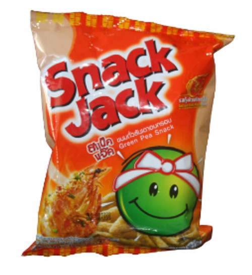 SNACKJACK GREEN PEA SALT & CHILLI PRAWN 65G