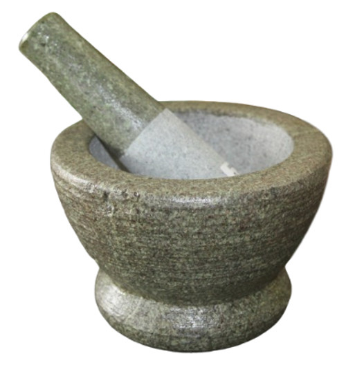 GLF STONE MORTAR & PESTLE 6"