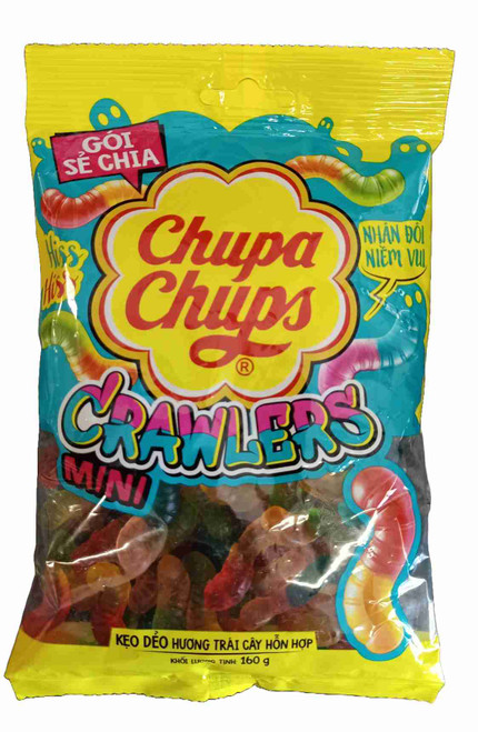 CHUPA CHUPS MINI CRAWLERS JELLY 160G