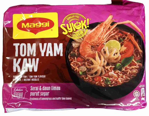 MAGGI SYIOK TOM YAM KAW NOODLE  ( 88G X 5 ) PACK
