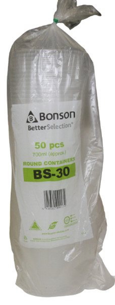 BONSON BS-30 700ML ROUND CONTAINERS