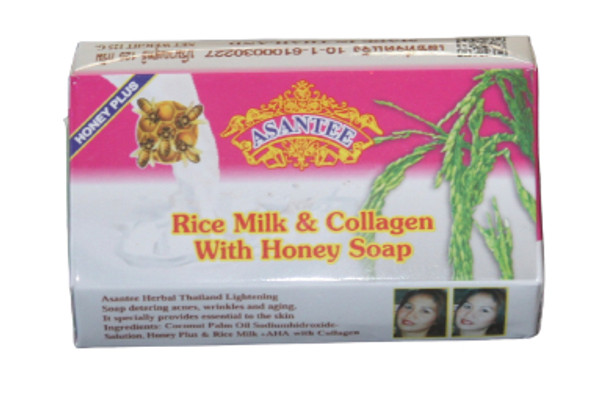 ASANTEE RICE MILK & HONEY COLLAGEN SOAP 125G