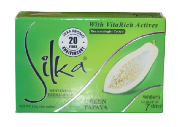 SILKA GREEN PAPAYA HERBAL SOAP 135G