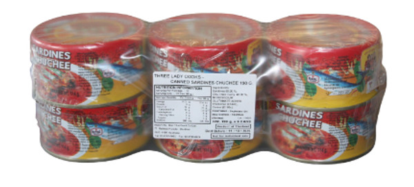 3 LADY SARDINES CHUCHEE 190GX6 (PACK)