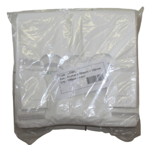 REUSABLE PLASTIC BAGS (540X300X150) LARGE 100PC