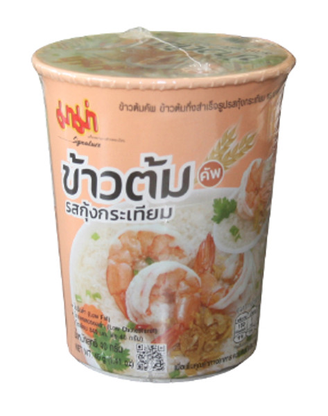 MAMA INSTANT RICE SOUP GARLIC SHRIMP CUP 40G