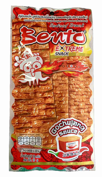 BENTO SQUID SEAFOOD SNACK GOCHUJANG SAUCE 18G