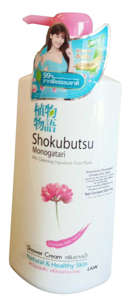 SHOKUBUTSU SHOWER CREAM CHINESE CREAM VETECH 500ML