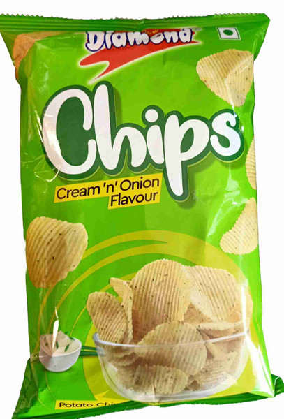 DIAMOND CREAM N ONION FLAVOUR CHIPS 80G