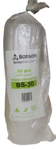 BONSON BS-30 700ML ROUND CONTAINERS - Lek's Asian Market