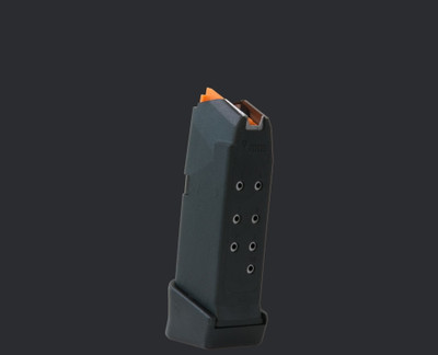 Glock 26 Magazine Black Plus Two - Orange Follower
