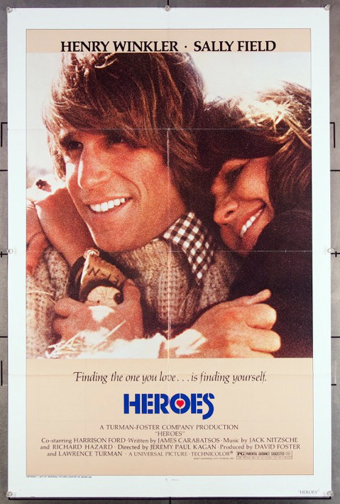Original Heroes (1977) movie poster in C8 condition for $30.00