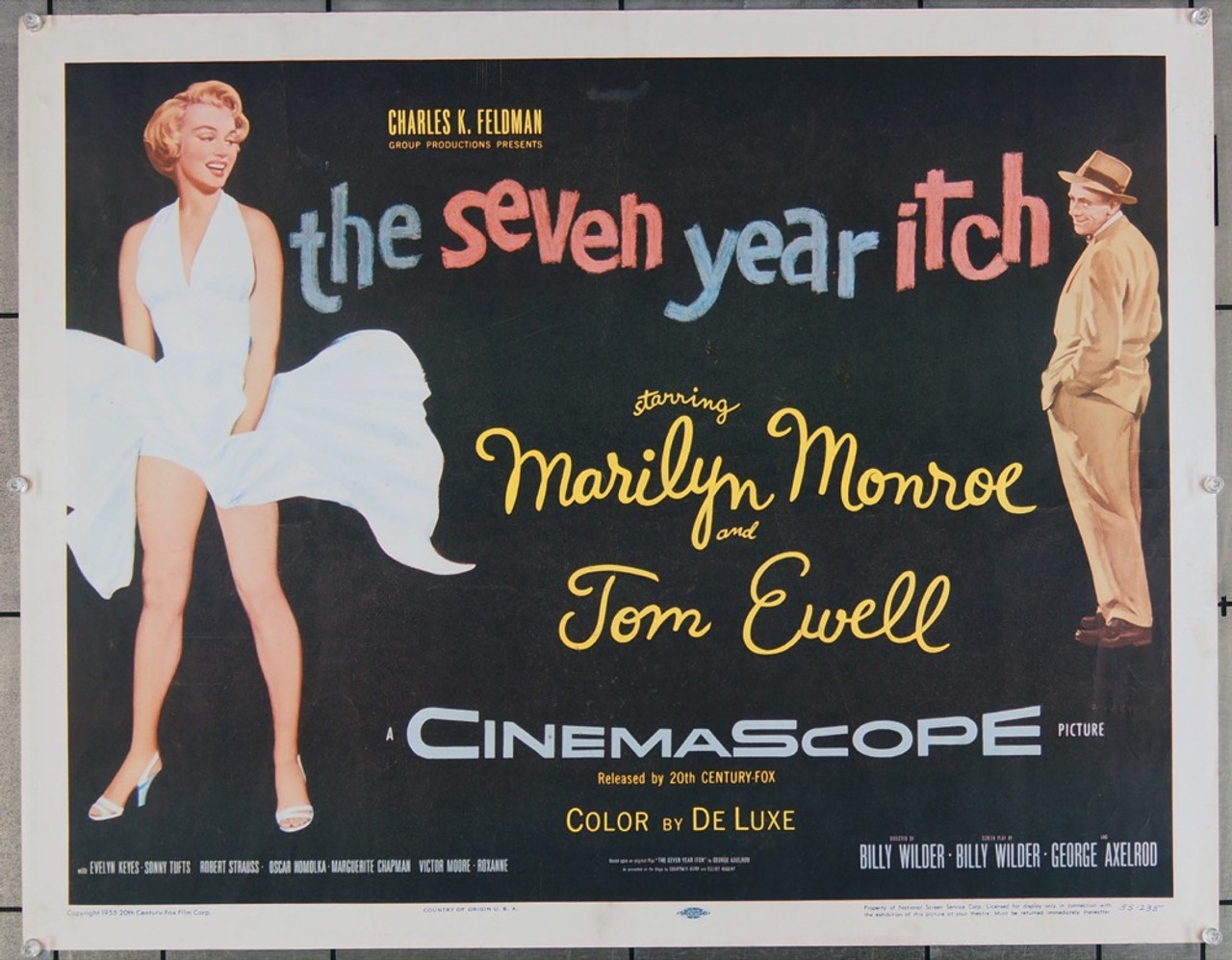 Original Seven Year Itch The 1955 Movie Poster In C8 Condition For 20 00