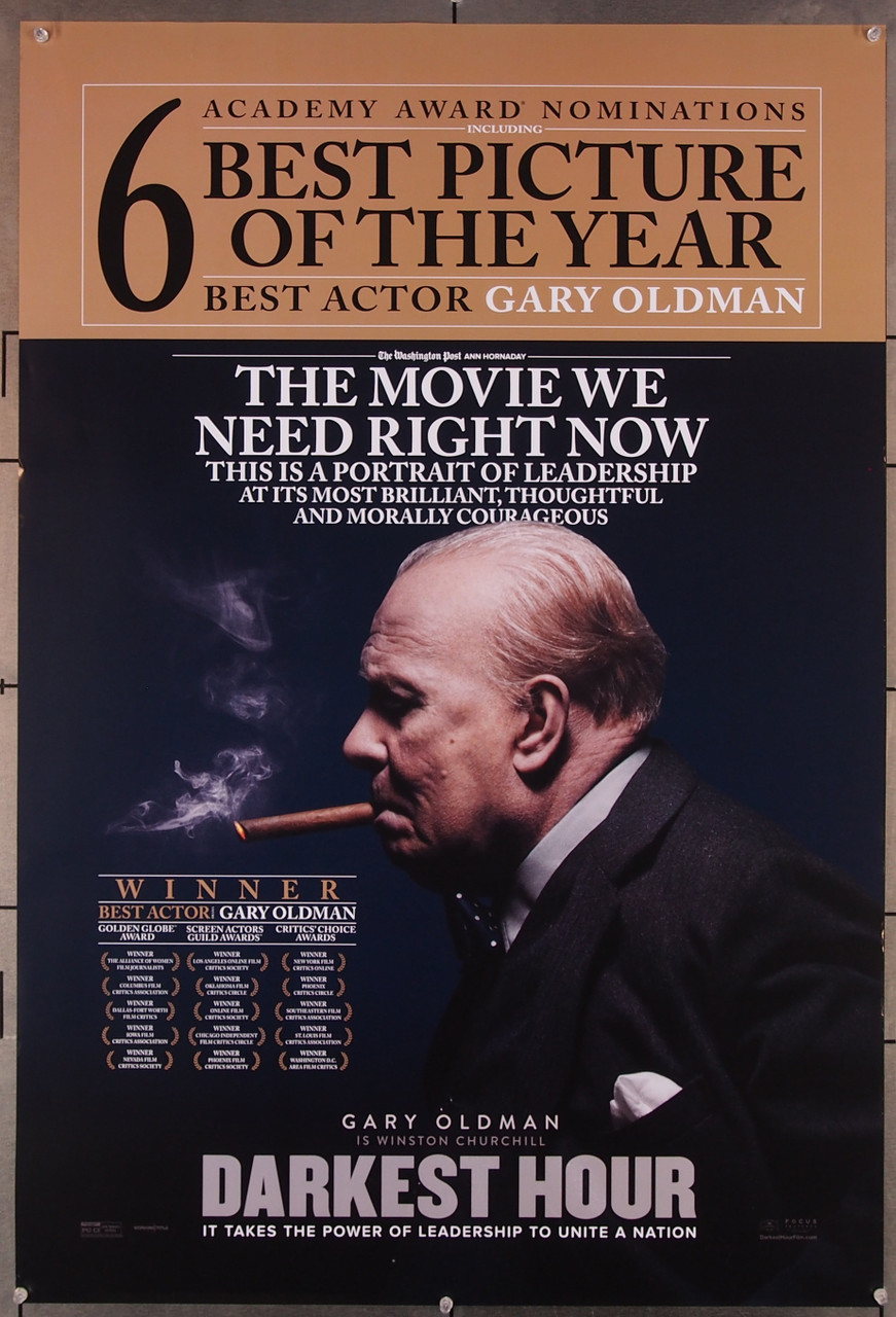 Original Darkest Hour (2017) movie poster in C8 condition for $35.00