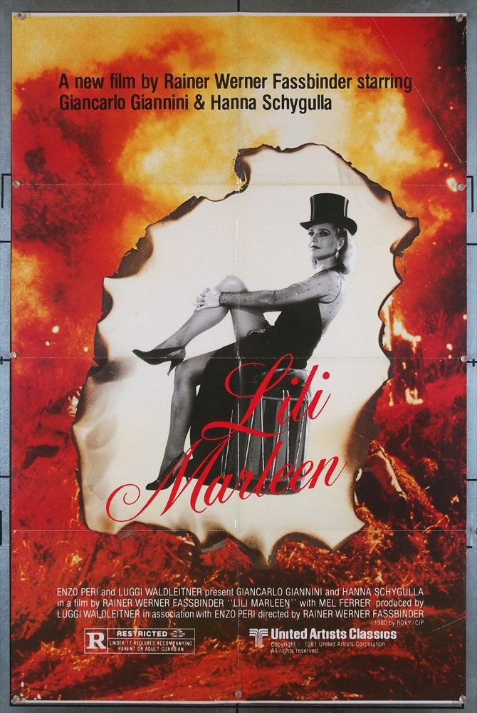 Original Lili Marleen (1981) movie poster in VF condition for $32.00