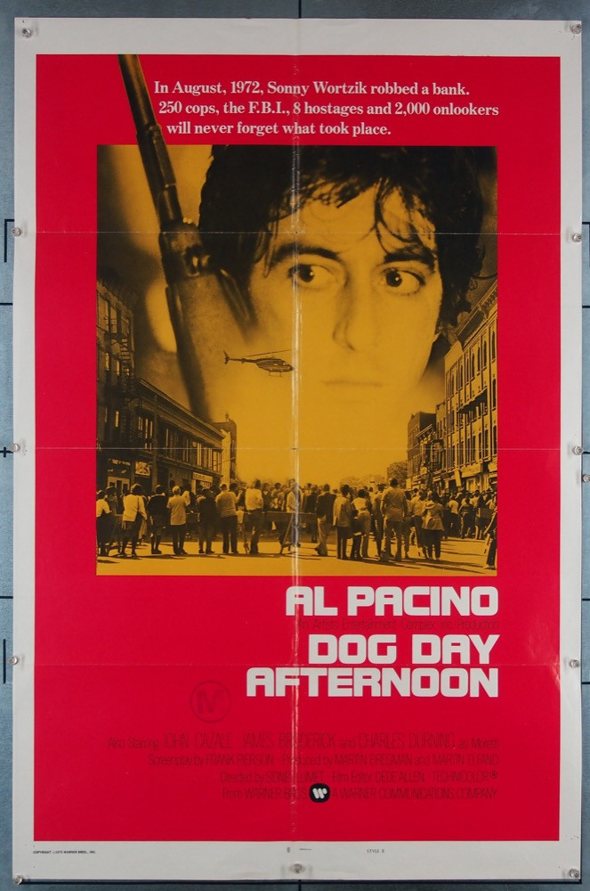 狼たちの午後　DOG DAY AFTERNOON USオリジナル映画ポスター 狼たちの午後 - 映画情報・レビュー・評価・あらすじ・動画配信