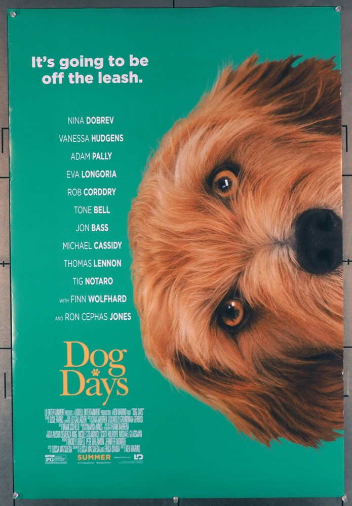 Original Dog Days (2018) movie poster in C8 condition for $32.00