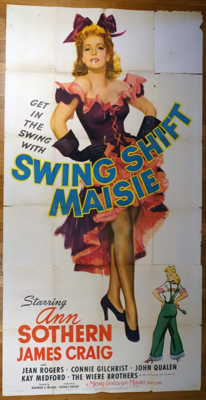 Original Swing Shift Maisie (1943) movie poster in VG condition for $150.00