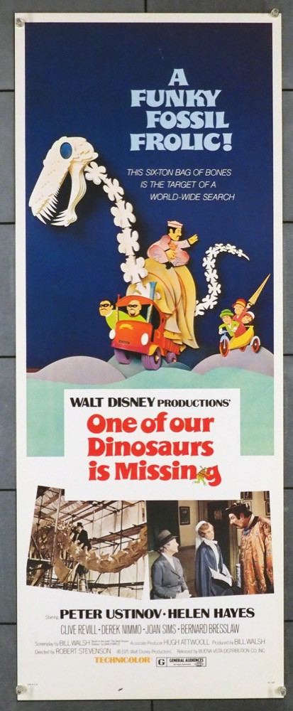 Original One Of Our Dinosaurs Is Missing (1975) movie poster in c8