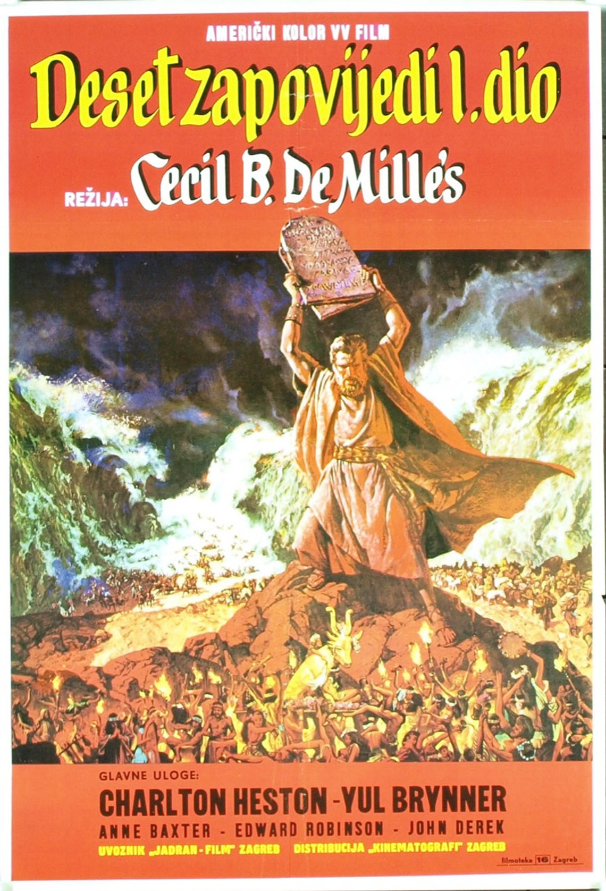 Original Ten Commandments, The (1956) movie poster in G condition for $650