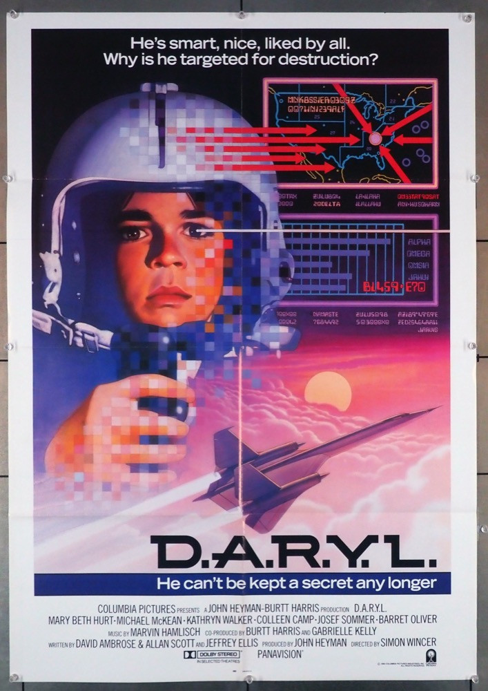 Original D.a.r.y.l. (1985) movie poster in VG condition for $153.00