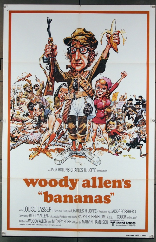 Original Bananas (1971) movie poster in VF condition for $105